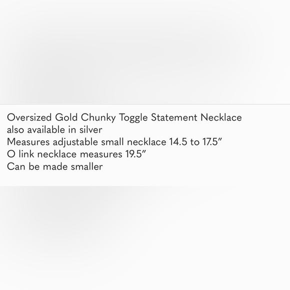 Oversized Gold Chunky Toggle Statement Necklace - Picture 6 of 6